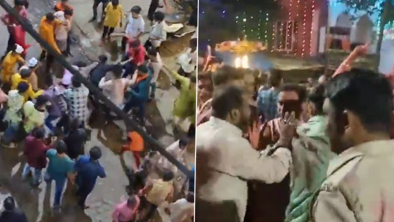 Ganesh Visarjan 2024: Tension Prevails in Maharashtra’s Bhiwandi After Stones Pelted at Procession, Several Arrested (Watch Videos)