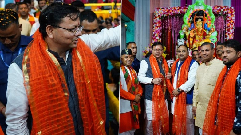 Uttarakhand CM Dhami Attends Ganesh Mahotsav in Dehradun’s Shri Shiv Raghunath Temple	