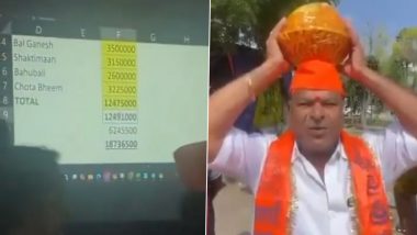 Keerthi Richmond Villas’ Ganesh Laddu Auctioned for INR 1.87 Crore in Hyderabad (See Pic and Videos)