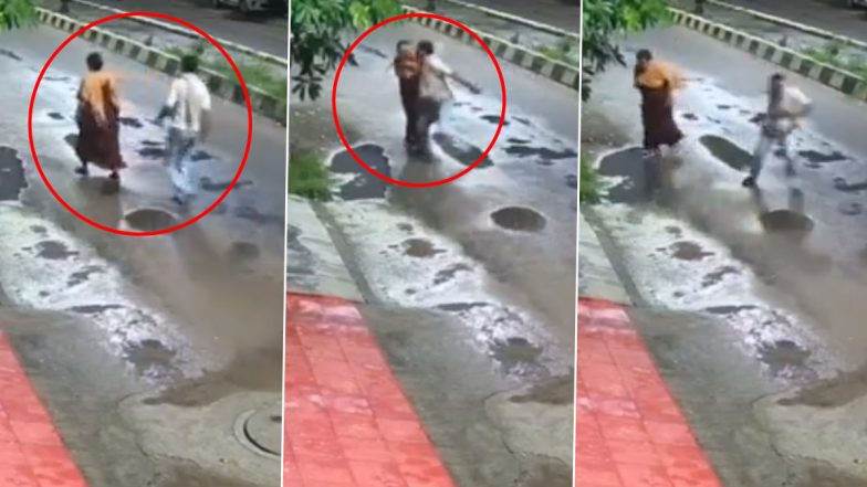 Chain Snatching Caught on Camera in Lucknow: Man Steals Elderly Woman’s Chain During Morning Walk in Jankipuram, Police Respond After CCTV Video Surfaces