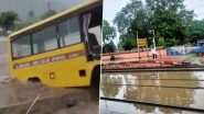 Sawai Madhopur Bridge Collapse: Flooding Sweeps Away School Bus in Rajasthan; 3 People Drown, Say Reports