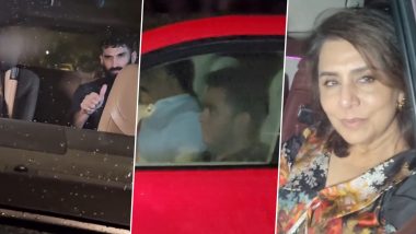 Ranbir Kapoor Birthday Party: Mom Neetu Kapoor Arrives for Celebrations; Close Friends Aditya Roy Kapur and Akash Ambani Join the Midnight Bash (Watch Video)