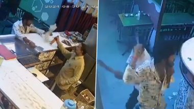 Nagpur: Bar Brawl Captured on CCTV as Men Attack Bartender, Customers Flee in Panic (Watch Videos)