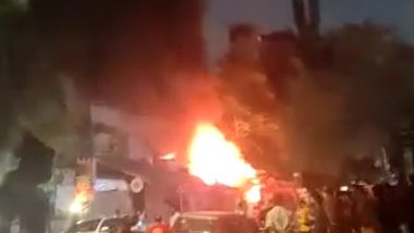 Mumbai Hotel Fire: Blaze Erupts at Bandra’s Miya Kebabs Due to Short Circuit (See Pic and Video)