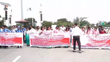 ‘Resign All Incompetent MLAs’: Manipur Students Stage Protests Over Drone and Missile Attacks That Resulted in 2 Deaths (Watch Video)