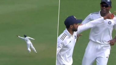 Ruturaj Gaikwad Takes Stunning One-handed Catch to Dismiss Riyan Parag During IND A vs IND C Duleep Trophy 2024 Match (Watch Video)