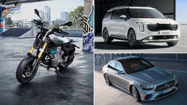 Upcoming Cars and Bikes Launches in October 2024: From Kia Carnival to 2024 Mercedes-Benz E-Class LWB and BMW CE 02, Check Out List of Upcoming Vehicles To Launch This Month