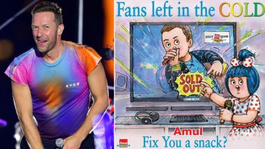 Coldplay India Tour 2025: Amul Shares Quirky Post on ‘Sold Out’ Tickets For British Rock Band’s Mumbai Concert (See Pic)