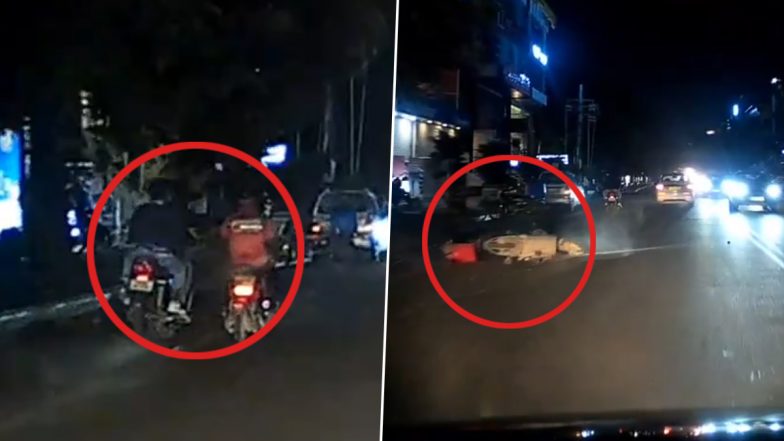 Phone Snatching Caught on Camera in Bengaluru: Delivery Boy Falls After Bike-Borne Men Snatch His Phone in HSR Layout, Police Respond After Video Surfaces