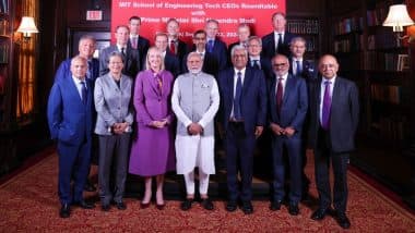 PM Modi in US: Prime Minister Interacts With CEOs of Leading American Tech Companies, Highlights India’s Strides in Field of Technology, Innovation