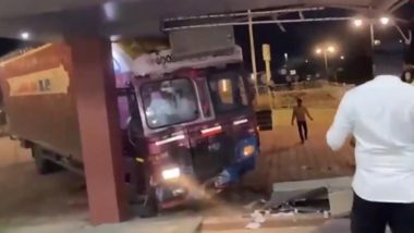 Pune: Drunk Truck Driver Damages Hotel Gokul in Indapur Taluka After Being Denied Food, Arrested (Watch Video)