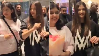 Aishwarya Rai Bachchan Ditches Her Wedding Ring For Latest Appearance in Dubai; Netizens React (Watch Video)