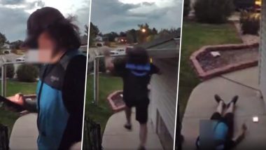 Delivery Gone Wrong: Amazon Delivery Boy Collapses After Hitting His Head On Roof of House in US, Video Goes Viral