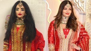 Aishwarya Rai Bachchan’s Red Anarkali From Anant Ambani-Radhika Merchant Wedding Recreated in Doll, Netizens React