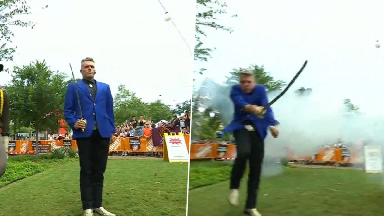 Former NFL Star and Sports Analyst Pat McAfee Survives ‘Cannon Fire’ During College Game Day Opening Ceremony (Watch Video)