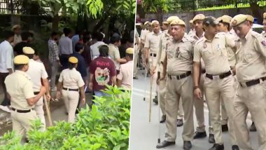 DUSU Elections 2024: Voting for Delhi University Students Union Elections Underway Amid High Security, Long Queues Outside Polling Stations (Watch Videos)