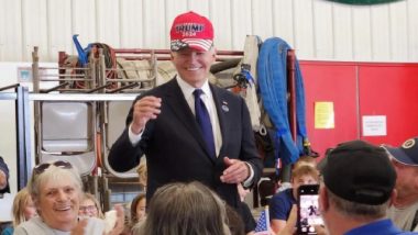 Joe Biden Dons ‘TRUMP 2024’ Hat During 9/11 Attacks Memorial Event in Pennsylvania, White House Calls It ‘Show of Unity’ (See Pics and Video)