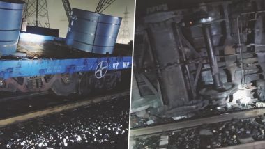 Jharkhand Train Derailment: 2 Wagons of Goods Train Derails Between Bokaro, Tupkadih Stations; 15 Trains Diverted (See Pics and Video)