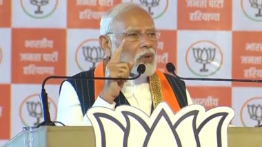 Haryana Assembly Elections 2024: BJP Set for Hat-Trick in State; People Should Be Wary of Congress’ Falsehoods, Says PM Narendra Modi