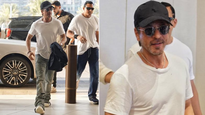 IIFA 2024: Shah Rukh Khan Makes Stylish Entry in Uber Cool Casuals Ahead of the Grand Film Awards Gala in Abu Dhabi (Watch Video)