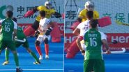 Krishan Pathak Double Save Video: Watch Star Goalkeeper Showcasing Quick Reflex Blocks During IND vs PAK Asian Champions Trophy 2024 Hockey Match