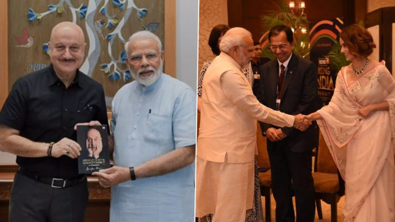 PM Narendra Modi 74th Birthday: Kangana Ranaut and Anupam Kher Extend Wishes to the Prime Minister (Watch Video and Pic)
