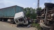 Ludhiana Bus Accident: 1 Dead, 2 Critically Injured as Haridwar-Jammu Bus Crashes in Punjab; 35 People Hospitalised (Watch Videos)