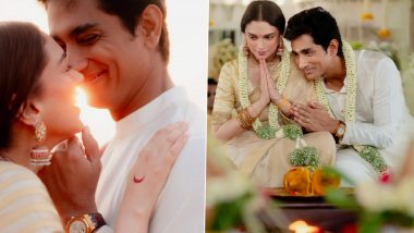 Aditi Rao Hydari Ties the Knot With Siddharth in an Intimate Ceremony, Captions ‘To Eternal Love, Light & Magic’ (See Pics)