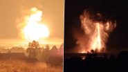 Russia Blast: Explosions Reported at Toropets Military Site Allegedy After Drone Strike (Watch Video)