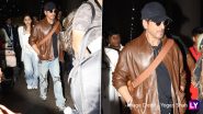 Shah Rukh Khan Rocks Brown Leather Jacket and Cool Denim, SRK Turns Heads at Mumbai Airport (Watch Video & Pics)