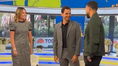 Stephen Curry Meets Roger Federer During US Open 2024 Game Analysis Show (Watch Video)