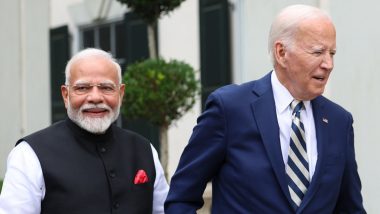 US President Joe Biden Welcomes Progress on India’s Procurement of MQ-9B Aircraft; Lauds Effort To Advance Cooperation in Space, Cyber