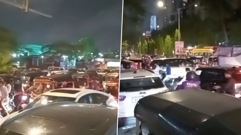 Massive Traffic Jams in Jogeshwari, Lower Parel and Other Areas in Mumbai, Commuters Share Photo and Video, Urging Police to Intervene