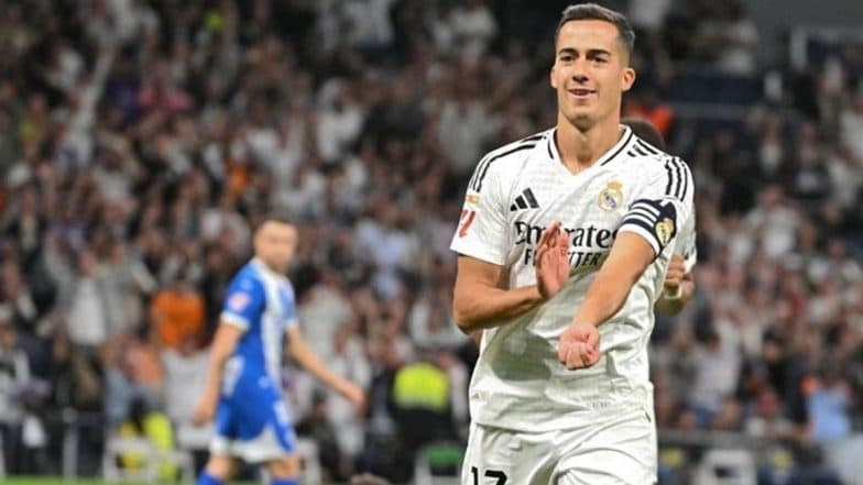 Lucas Vazquez Scores Real Madrid’s Fastest Goal Since 2018, Spanish Star Gives Hosts Lead in 55 Seconds During Real Madrid vs Deportivo Alaves La Liga 2024-25 Match