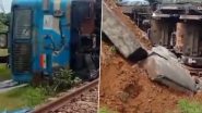 Jharkhand Train Accident: Goods Train’s Engines Derail and Overturn Near Muri Railway Station, No Casualties Reported (Watch Video)