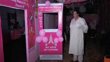 Jammu and Kashmir Assembly Elections 2024 Phase 2 Polling: 'Women Managed' Pink Polling Station Set Up in Poonch District