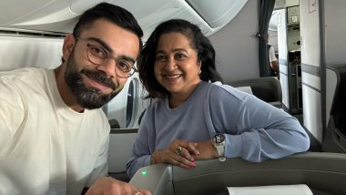 Actress Radikaa Sarathkumar Poses With Cricketer Virat Kohli on Flight to Chennai, Thanks Him For Selfie!