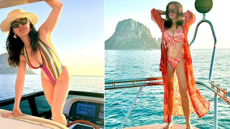 Salma Hayek’s Birthday Bikini Photo Dump: Actress Flaunts Hourglass Figure in Stunning Swimsuit Snaps As She Celebrates 58th Birthday in Style (See Pictures)