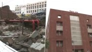 Bihar Vikas Bhawan Wall Collapse: Portion of Patna Secretariat&rsquo;s Boundary Wall Caves in Following Heavy Rainfall in City (Watch Video)