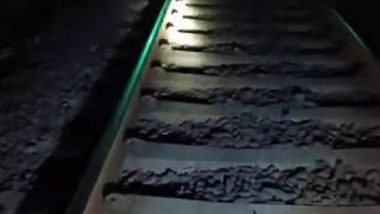 Gujarat: Train Mishap Averted After Fishplates, Keys Found on UP Line Track Near Kim Railway Station in Surat (Watch Video)