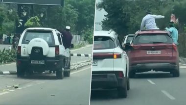 Reckless Driving Caught on Camera in Bhubaneswar: 5 Youths Perform Dangerous Car Stunts, Violate Traffic Rules on Janpath Road; Arrested After Video Goes Viral