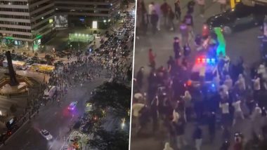 Philadelphia Chaos: Police Cars Attacked by a Mob During Illegal Car Meetups and Racing, Elon Musk Says, “Pretty Sure I Saw This Scene in the Joker” (Watch Video)