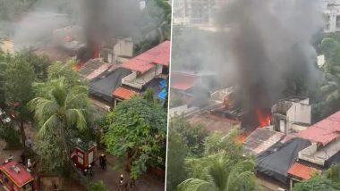 Andheri Fire: Massive Blaze Erupts at One-Storey Bungalow in Mumbai’s Lokhandwala, No Casualties Reported (Watch Video)