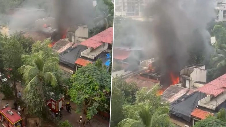 Mumbai Fire: Massive Blaze Erupts at One-Storey Bungalow in Andheri’s Lokhandwala