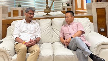 AIFF President Kalyan Chaubey Discusses Development of Football With Sikkim Chief Minister Prem Singh Tamang