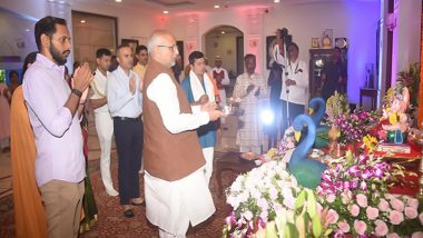 Ganesh Chaturthi 2024: Maharashtra Governor CP Radhakrishnan Performs Aarti at Raj Bhavan To Celebrate Ganesh Festival (See Pics)