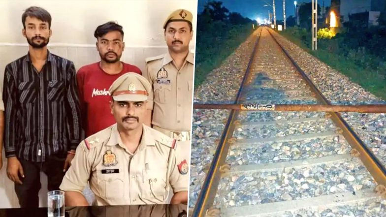 Rampur: 2 Thieves Arrested for Placing Pole on Railway Track, No Conspiracy Found (See Pics)