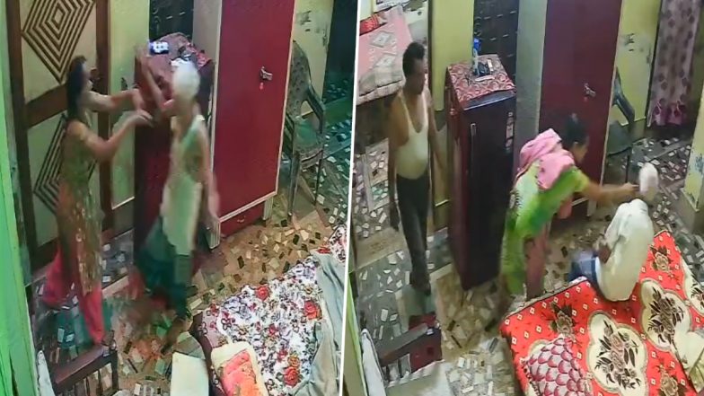 Varanasi Shocker: Sainik School Teacher Assaults Elderly Father-in-Law at Home in UP’s Taktakpur, Disturbing Videos Surface