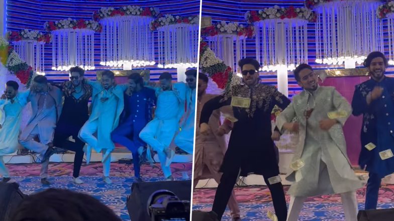 Adnaan Shaikh-Ayesha Shaikh Sangeet: Dulhe Raja Sets the Stage on Fire With Mr Faisu and Team 07 Dancing to ‘Baby Ko Bass Pasand Hai’ (Watch Video)