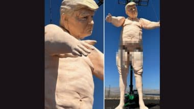 Donald Trump Naked Statue: 43-Feet-Tall Nude Statue of Former US President Erected in Las Vegas (See Pic and Video)